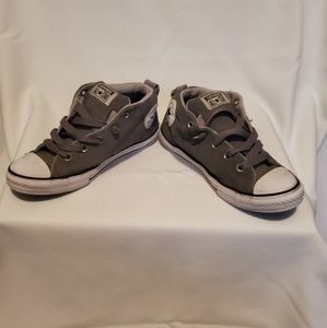 CONVERSE kids size 4 grey & white